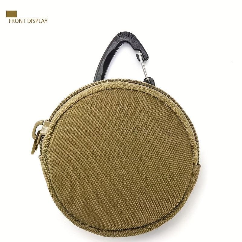 Outdoor Tactical Key Bag With Triangular Buckle Round Coin Purse