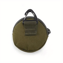 Outdoor Tactical Key Bag With Triangular Buckle Round Coin Purse