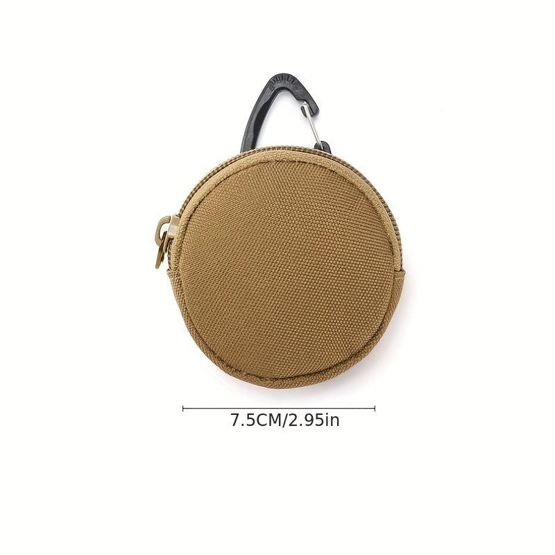 Outdoor Tactical Key Bag With Triangular Buckle Round Coin Purse