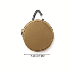 Outdoor Tactical Key Bag With Triangular Buckle Round Coin Purse
