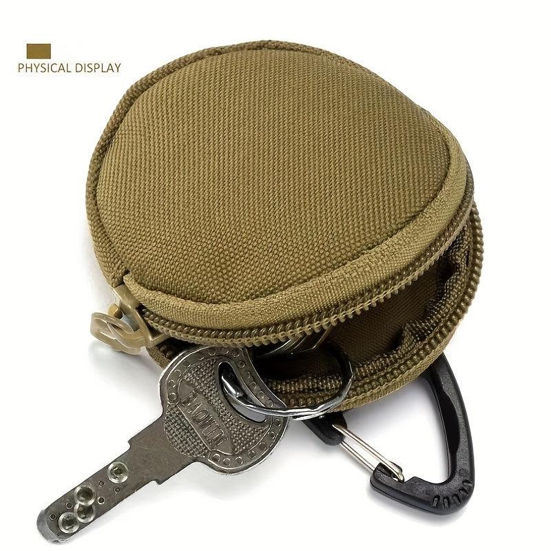 Outdoor Tactical Key Bag With Triangular Buckle Round Coin Purse