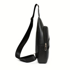 Men's Crossbody Bag Multifunctional Shoulder Bag With Earphone Hole