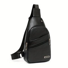 Men's Crossbody Bag Multifunctional Shoulder Bag With Earphone Hole