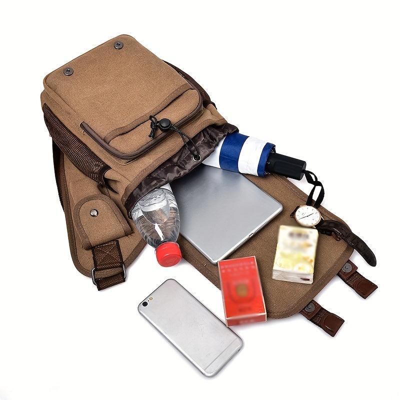 WEIXIER Men's Casual Waterproof Chest Bag Waist Bag Leg Bag