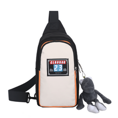 Large Pocket Shoulder Chest Bag With Pendant