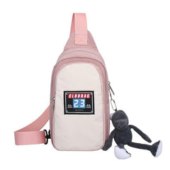 Large Pocket Shoulder Chest Bag With Pendant