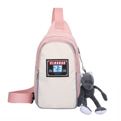 Large Pocket Shoulder Chest Bag With Pendant