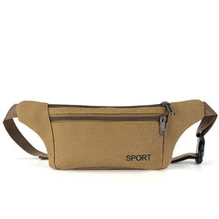 Canvas Running Waist Bag Sports Casual Multifunctional Bag Men's