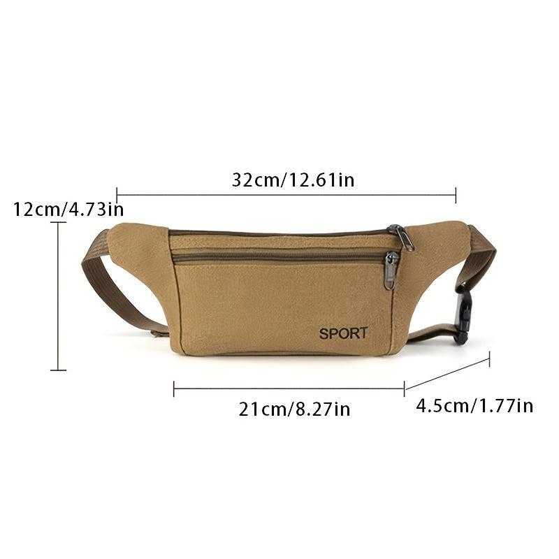 Canvas Running Waist Bag Sports Casual Multifunctional Bag Men's