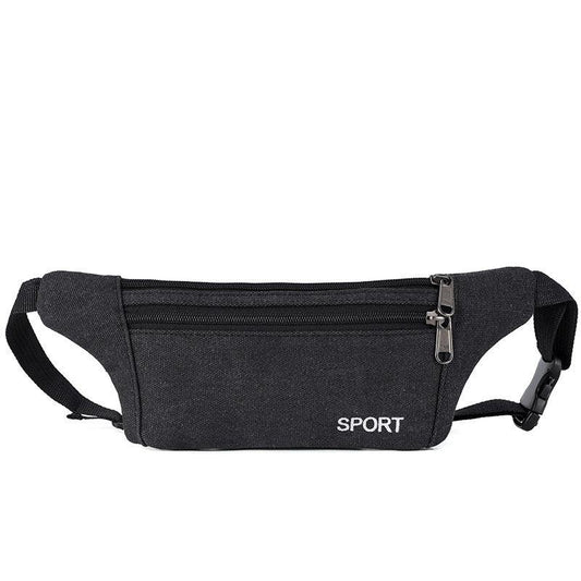 Canvas Running Waist Bag Sports Casual Multifunctional Bag Men's
