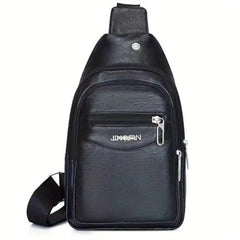 Men's Leather Crossbody Bag Chest Bag Large Capacity Satchel