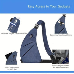 Men's Waterproof Sling Bag Anti-theft Crossbody Bag