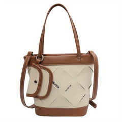 Contrast Women Crossbody Bag Handbag Lady Single Shoulder Bag Bucket Bag