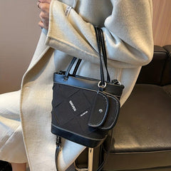 Contrast Women Crossbody Bag Handbag Lady Single Shoulder Bag Bucket Bag