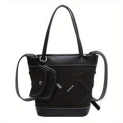 Contrast Women Crossbody Bag Handbag Lady Single Shoulder Bag Bucket Bag