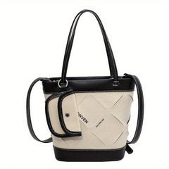 Contrast Women Crossbody Bag Handbag Lady Single Shoulder Bag Bucket Bag