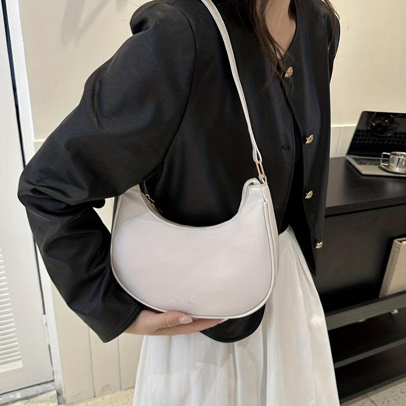 Semicircle Underarm Bag Contrast Shell Sling Bag Women's Versatile Bag
