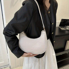 Semicircle Underarm Bag Contrast Shell Sling Bag Women's Versatile Bag