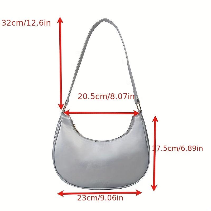 Semicircle Underarm Bag Contrast Shell Sling Bag Women's Versatile Bag