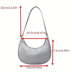 Semicircle Underarm Bag Contrast Shell Sling Bag Women's Versatile Bag