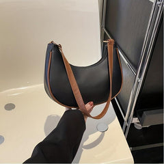 Semicircle Underarm Bag Contrast Shell Sling Bag Women's Versatile Bag