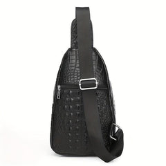 SCHLATUM Crocodile Pattern Crossbody Bag Multifunctional Backpack