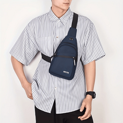 Men's Crossbody Bag With Earphone Hole Multifunctional Shoulder Bag