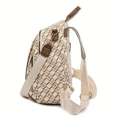 Large Capacity Plaid Backpack Nylon Lightweight School Bag
