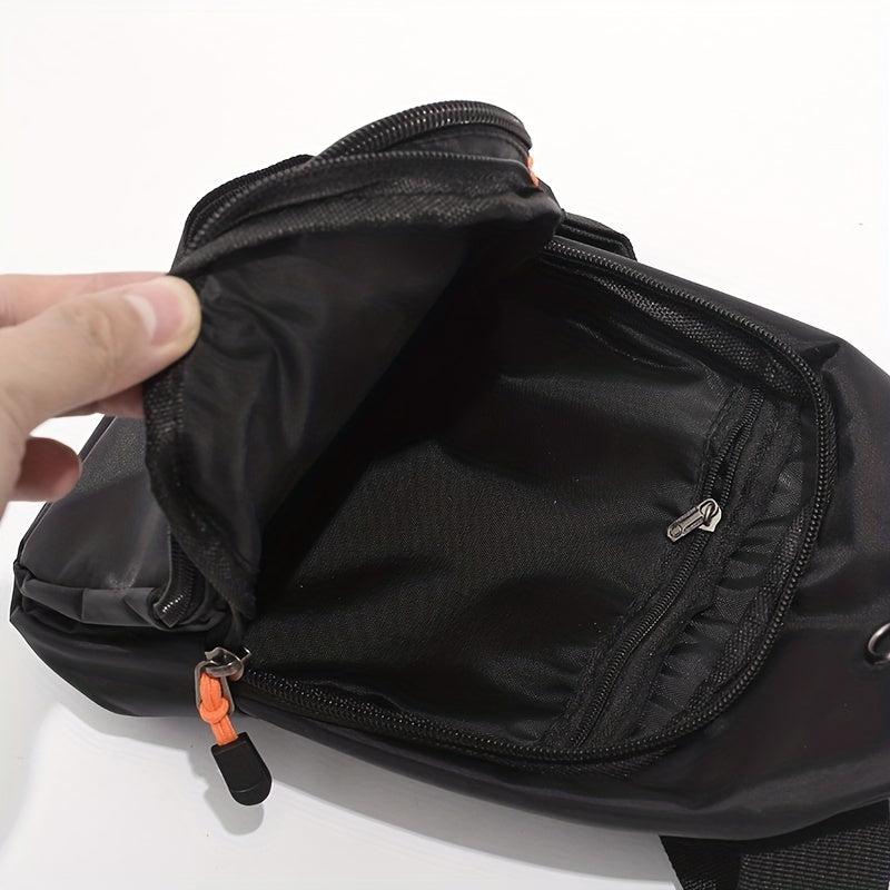 Men's Crossbody Bag With Earphone Hole For Outdoor Sports