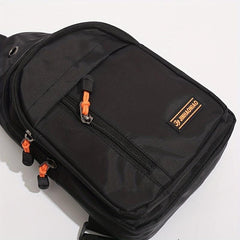 Men's Crossbody Bag With Earphone Hole For Outdoor Sports