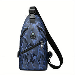 Waterproof Crossbody Chest Bag Sling Bag With USB Charging Port