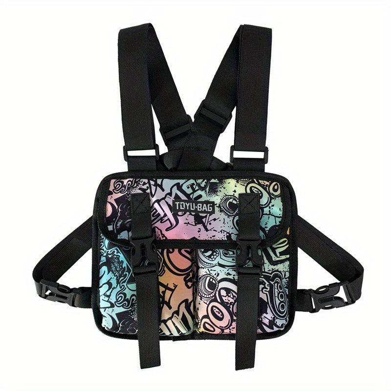 Men's Letter Collision Shoulder Bag Chest Bag