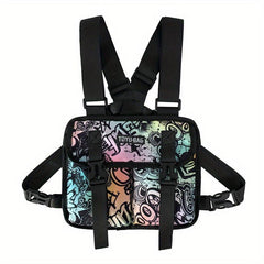 Men's Letter Collision Shoulder Bag Chest Bag
