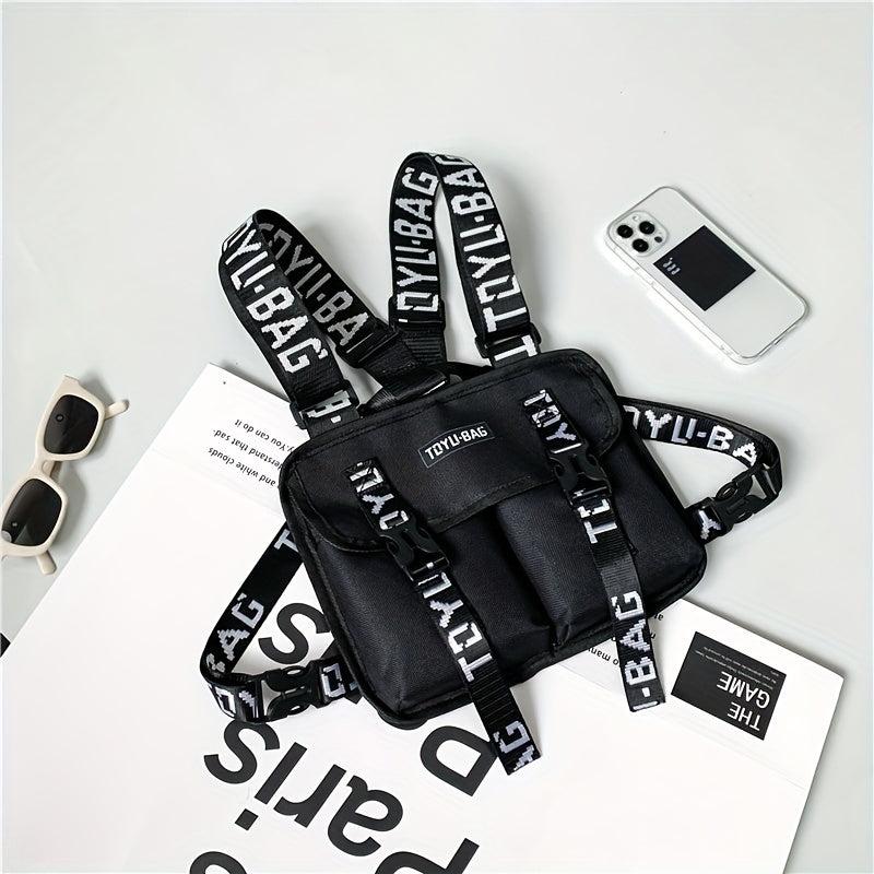 Men's Letter Collision Shoulder Bag Chest Bag