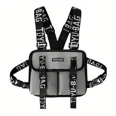 Men's Letter Collision Shoulder Bag Chest Bag