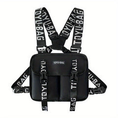 Men's Letter Collision Shoulder Bag Chest Bag