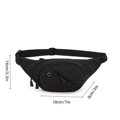 Men's Multifunctional Waist Bag Fanny Pack With Earphone Hole