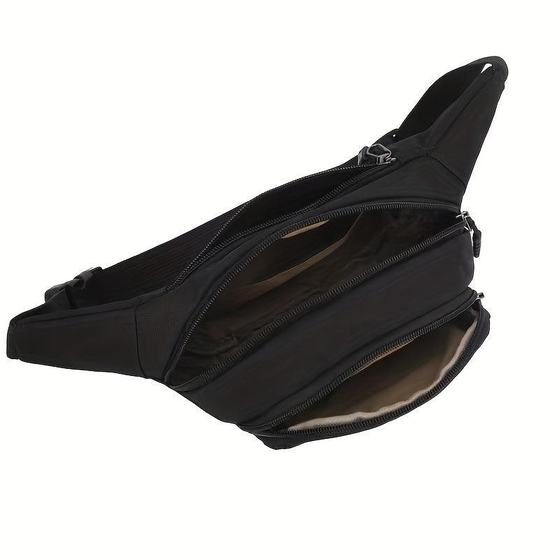 Men's Multifunctional Waist Bag Fanny Pack With Earphone Hole