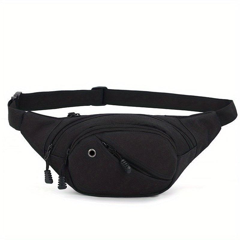 Men's Multifunctional Waist Bag Fanny Pack With Earphone Hole