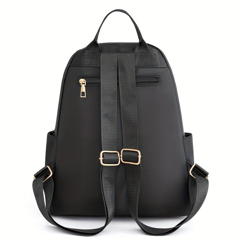 Quilted Zipper Backpack Purse Studded Daypack Women's School Bag
