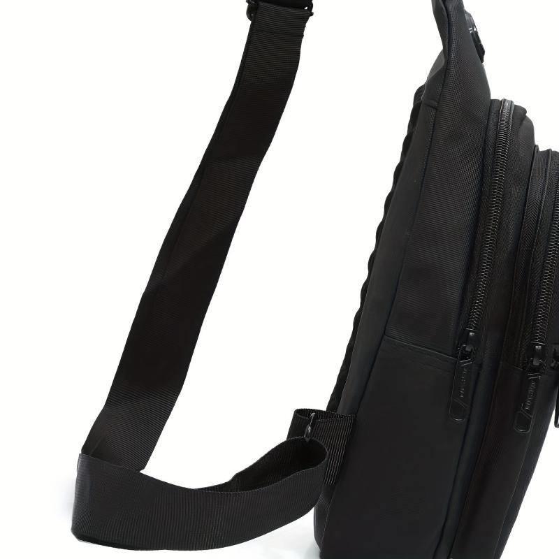 Men's Multifunctional Crossbody Bag with Earphone Hole