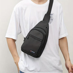 Men's Multifunctional Crossbody Bag with Earphone Hole