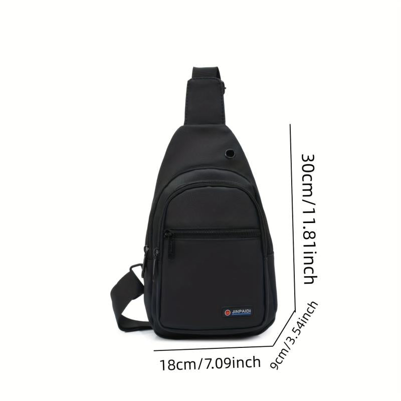 Men's Multifunctional Crossbody Bag with Earphone Hole