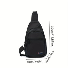 Men's Multifunctional Crossbody Bag with Earphone Hole