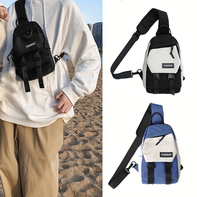 Men's Casual Chest Bag Outdoor Nylon Large Capacity Crossbody Bags