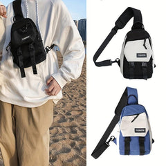 Men's Casual Chest Bag Outdoor Nylon Large Capacity Crossbody Bags