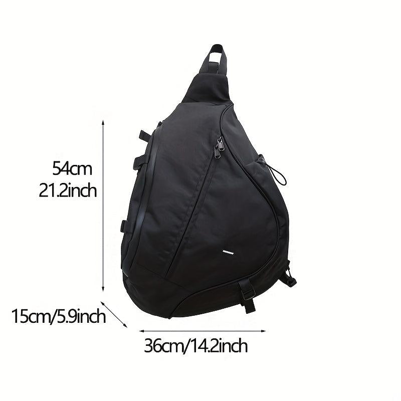 Men's Nylon Crossbody Sports Bag Large Capacity Shoulder Travel Bag