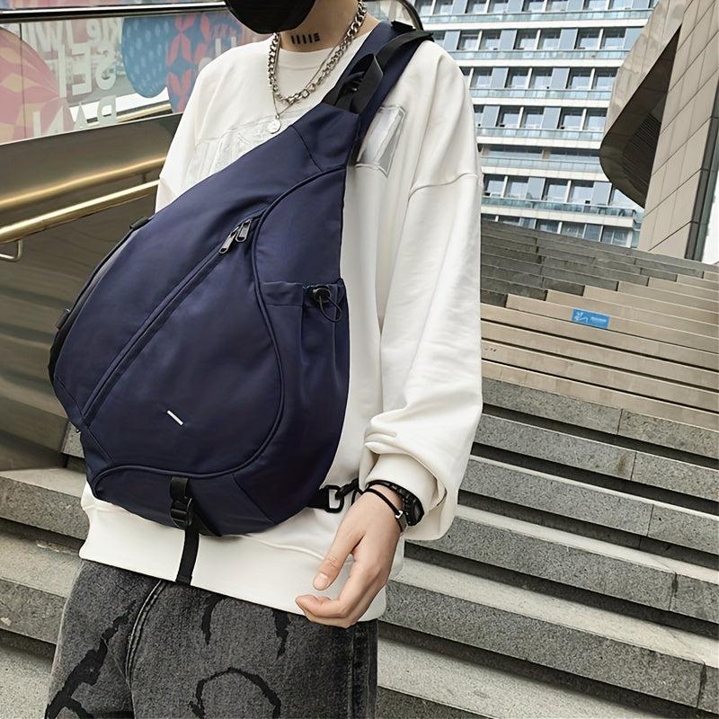 Men's Nylon Crossbody Sports Bag Large Capacity Shoulder Travel Bag