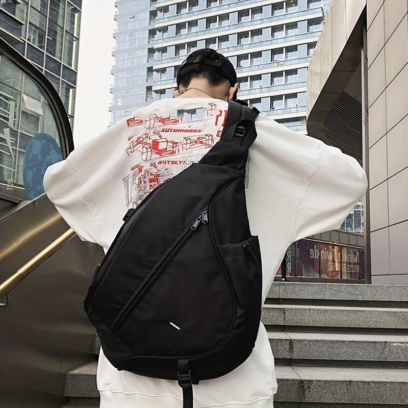 Men's Nylon Crossbody Sports Bag Large Capacity Shoulder Travel Bag