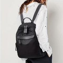 Textured Portable Shoulder Bag Nylon Lightweight Backpack